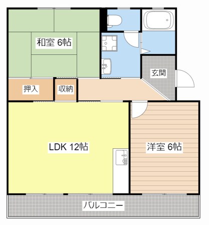 リーフマンションの物件間取画像